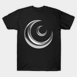 v art digital work moon T-Shirt